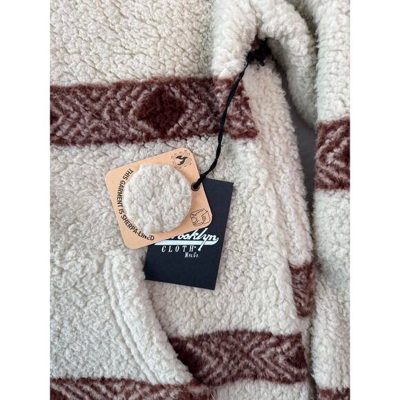 NWT Brooklyn Cloth Sherpa Quarter Zip Pullover Womens Size Medium Aztec Print - Picture 3 of 7